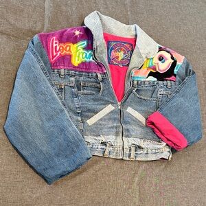 Lisa Frank ✨VINTAGE, VERY RARE✨ Denim Bomber Jacket - Roary the Polar Bear